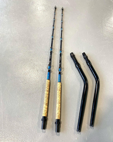 deep drop fishing pole Rock Solid Custom Rods they maintain a level of sensitivity that is crucial for detecting the subtlest of bites in the depths of the ocean Dark Matter Custom Deep Drop